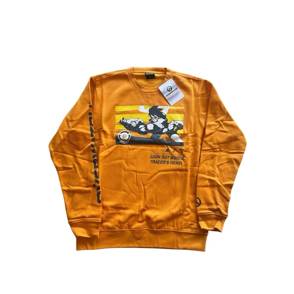 NWT Men's XL Blizzard Overwatch Tracer Orange Sweatshirt by Difuzed Sweater NEW
